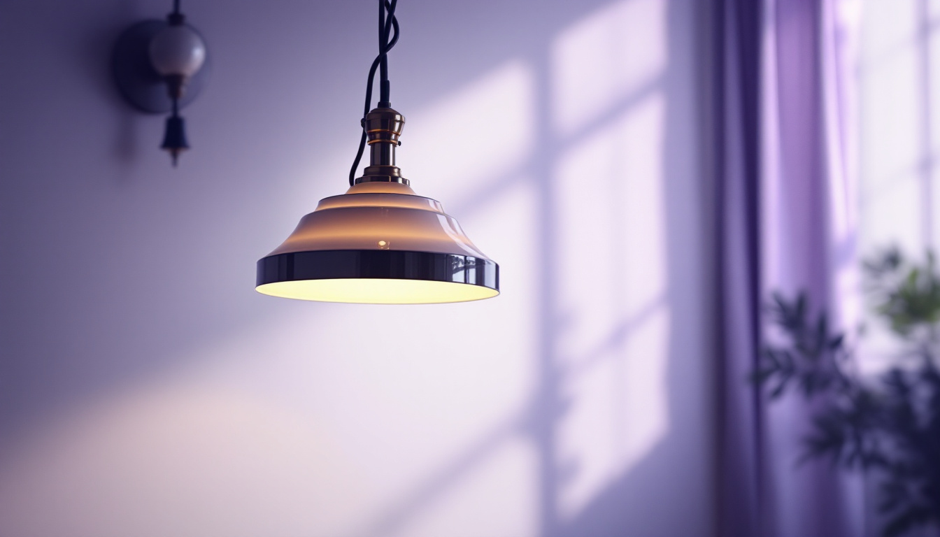 A photograph of a beautifully designed pendant light hanging in an elegantly styled room