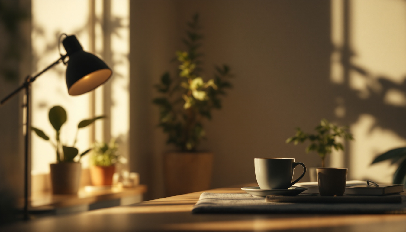 A photograph of a beautifully lit scene that showcases various lighting techniques