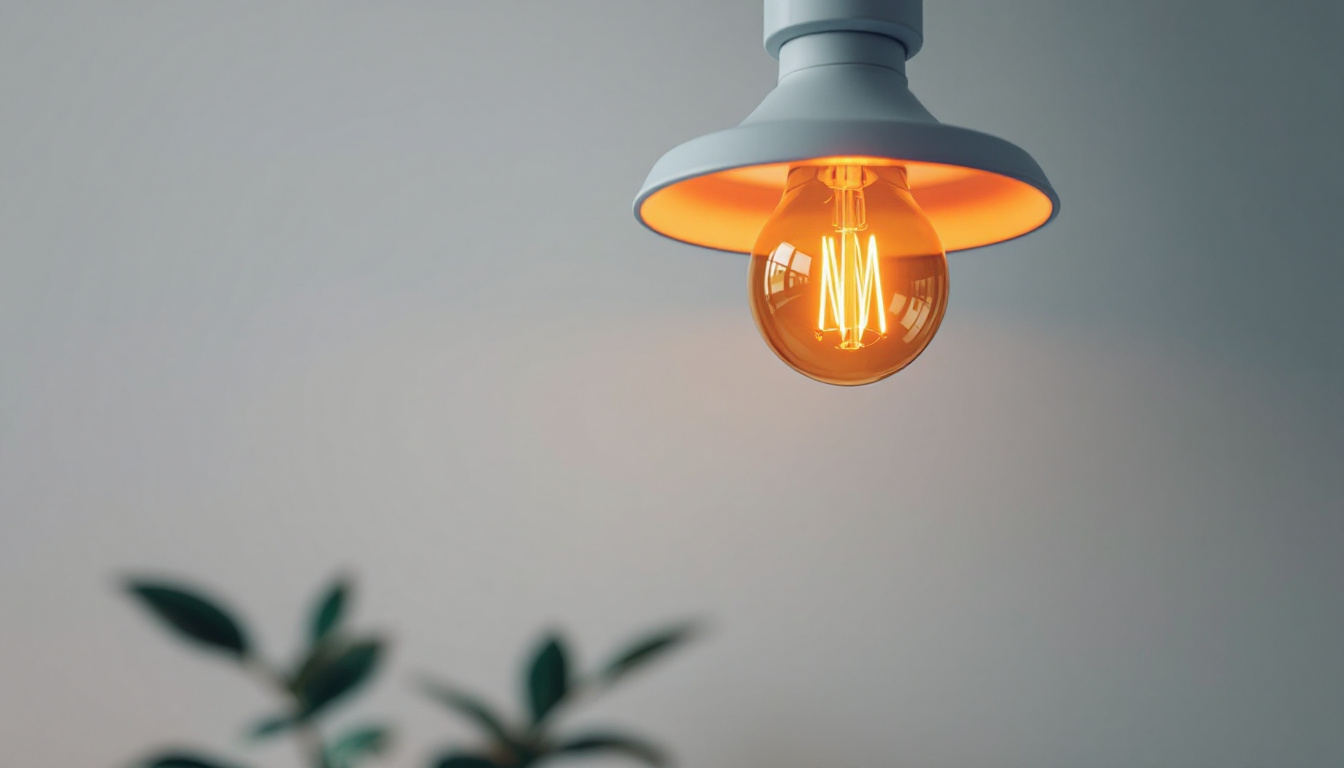 A photograph of a stylishly arranged gu24 bulb in a modern light fixture
