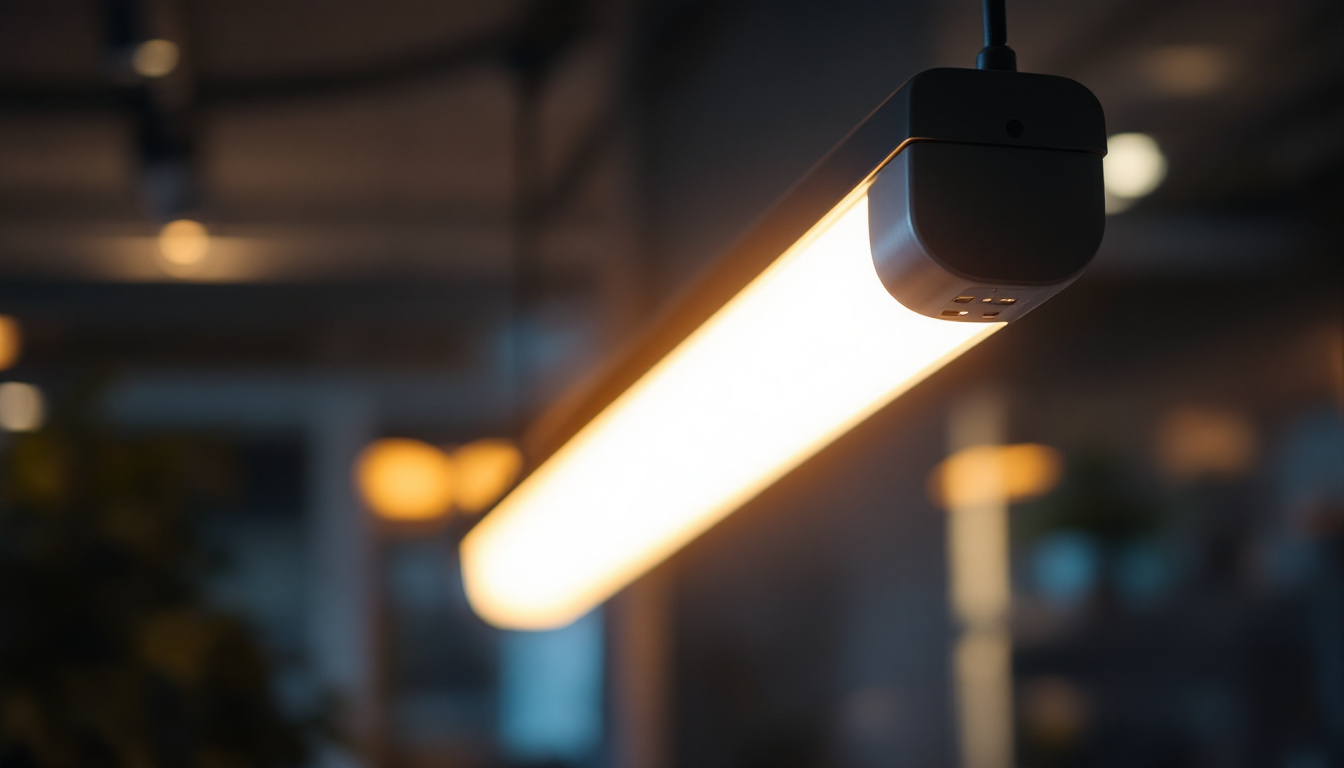 A photograph of a t5 led light fixture in use