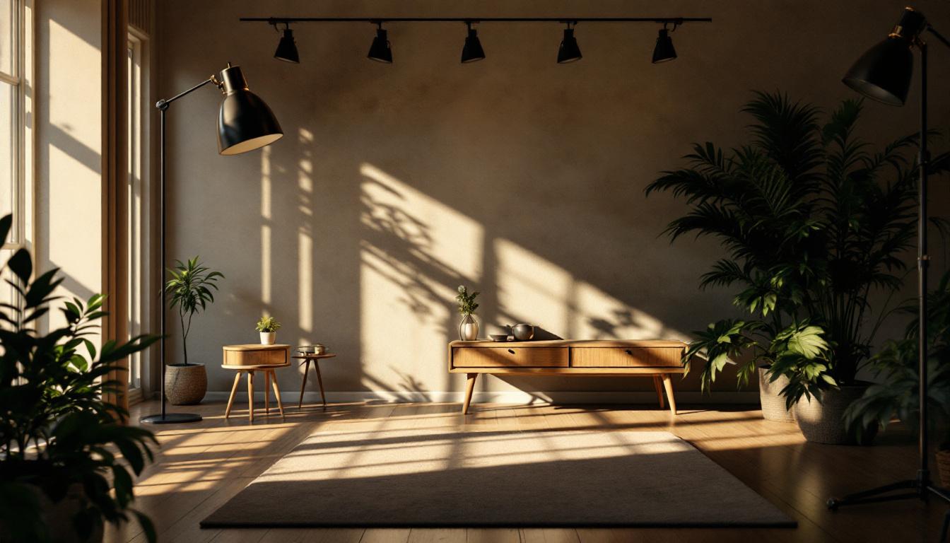A photograph of a well-lit scene showcasing various lighting techniques
