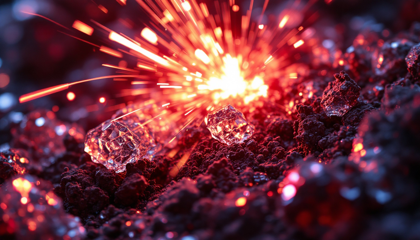A photograph of a dramatic close-up of various materials