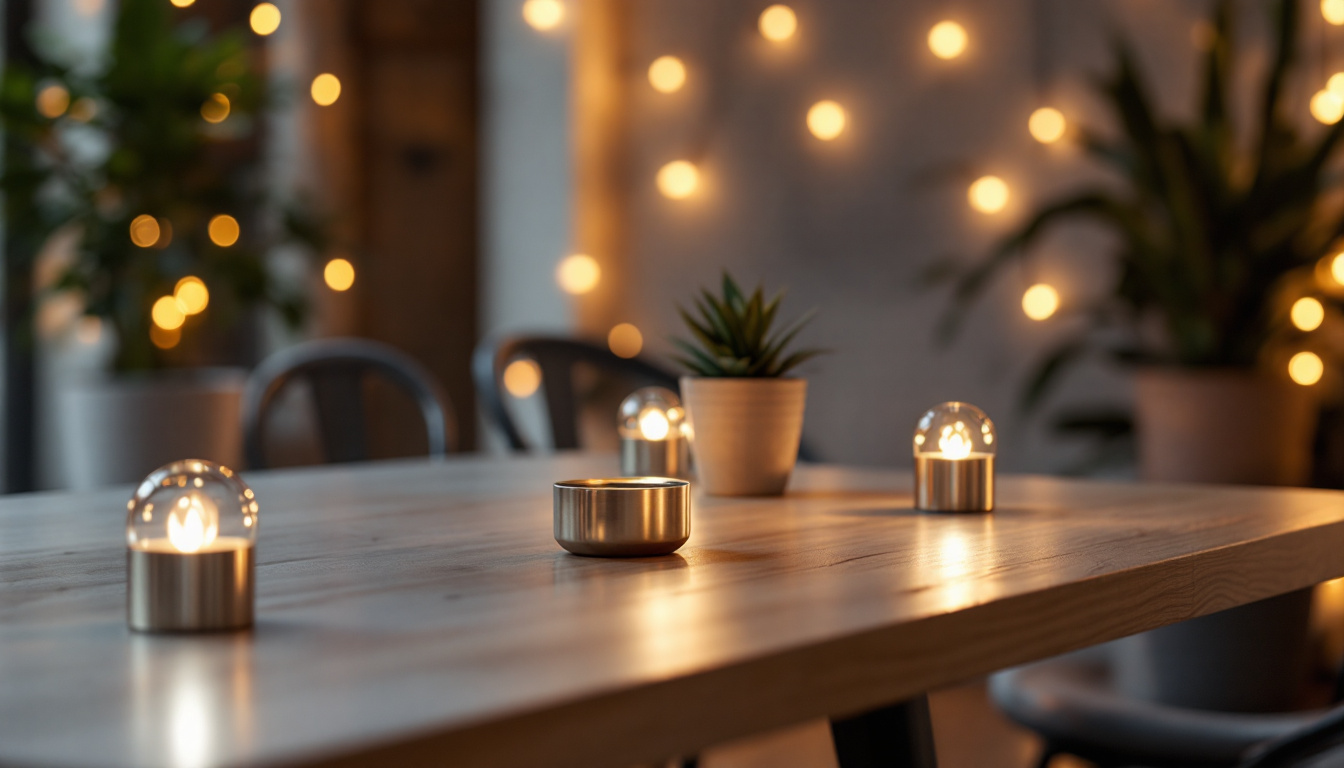 A photograph of a stylish interior space featuring mini can lights in various settings