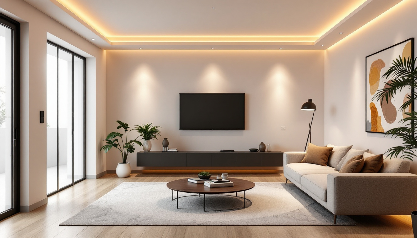 A photograph of a beautifully designed room featuring various styles of top-rated recessed lighting