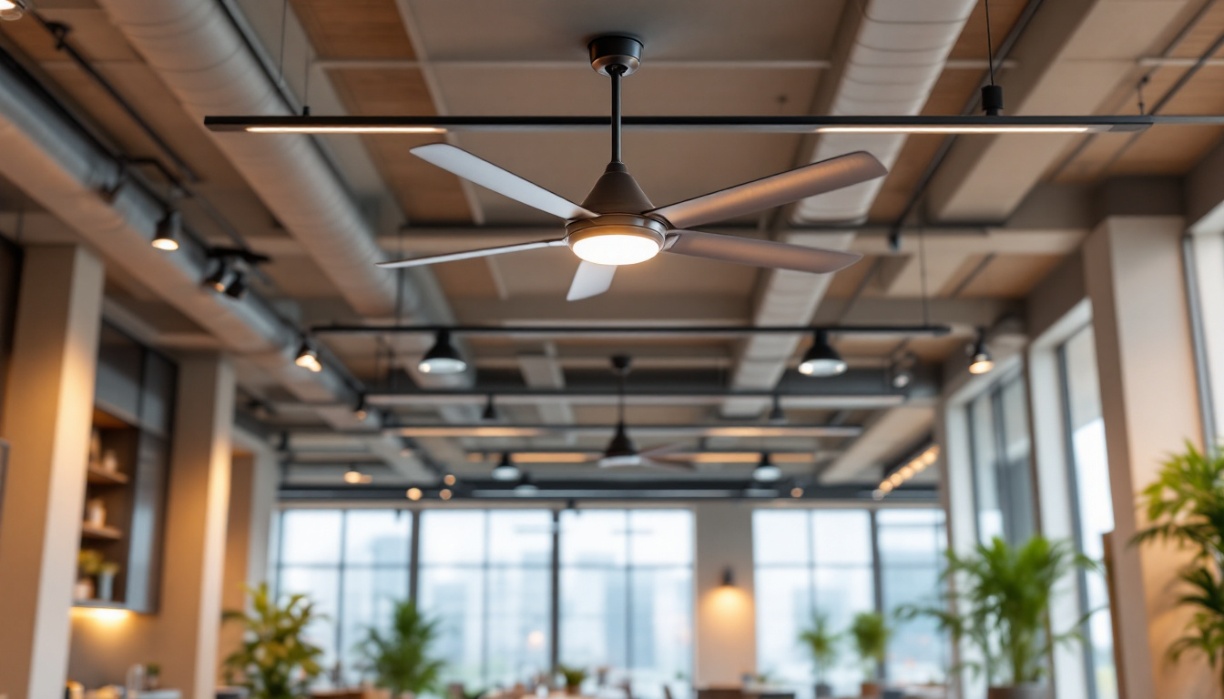 A photograph of a spacious commercial interior featuring a large