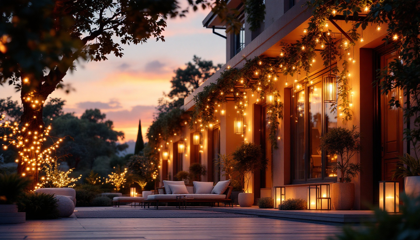 A photograph of a beautifully lit outdoor scene during the transition from dusk to dawn