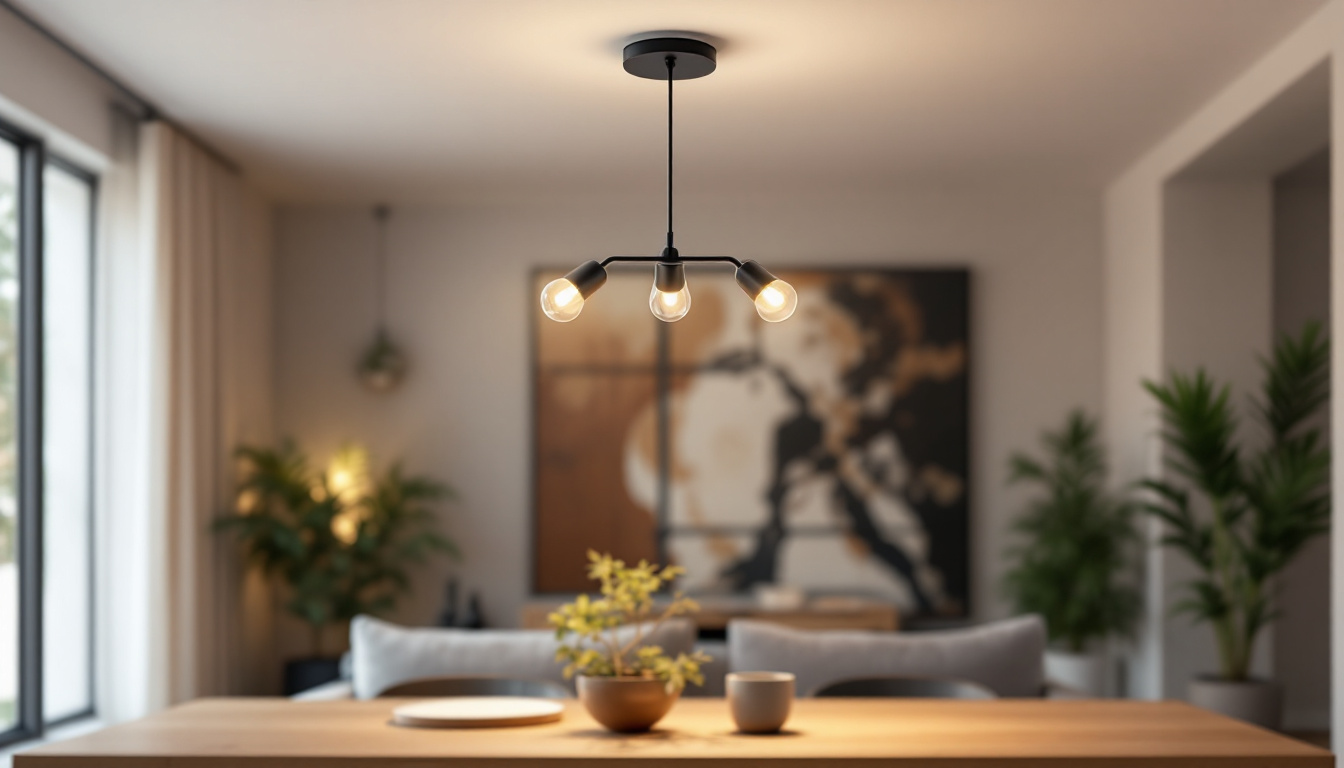 A photograph of the access lighting cobra 4 light fixture installed in a stylish interior setting