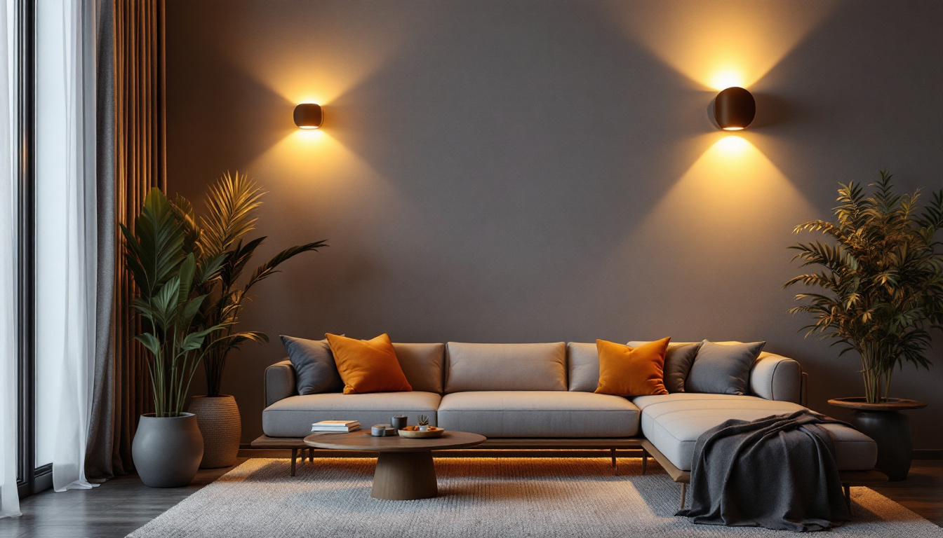 A photograph of a stylishly designed interior space featuring various led wall sconces in use