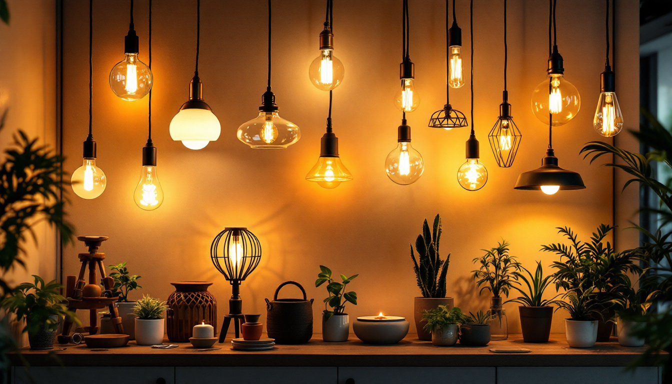 A photograph of a beautifully arranged display of various light hangers