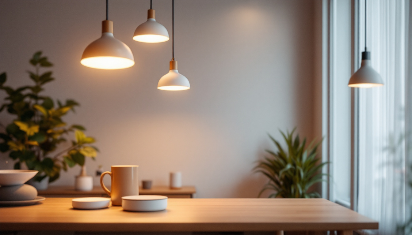 A photograph of a beautifully lit space showcasing various types of lotus led lighting fixtures in use