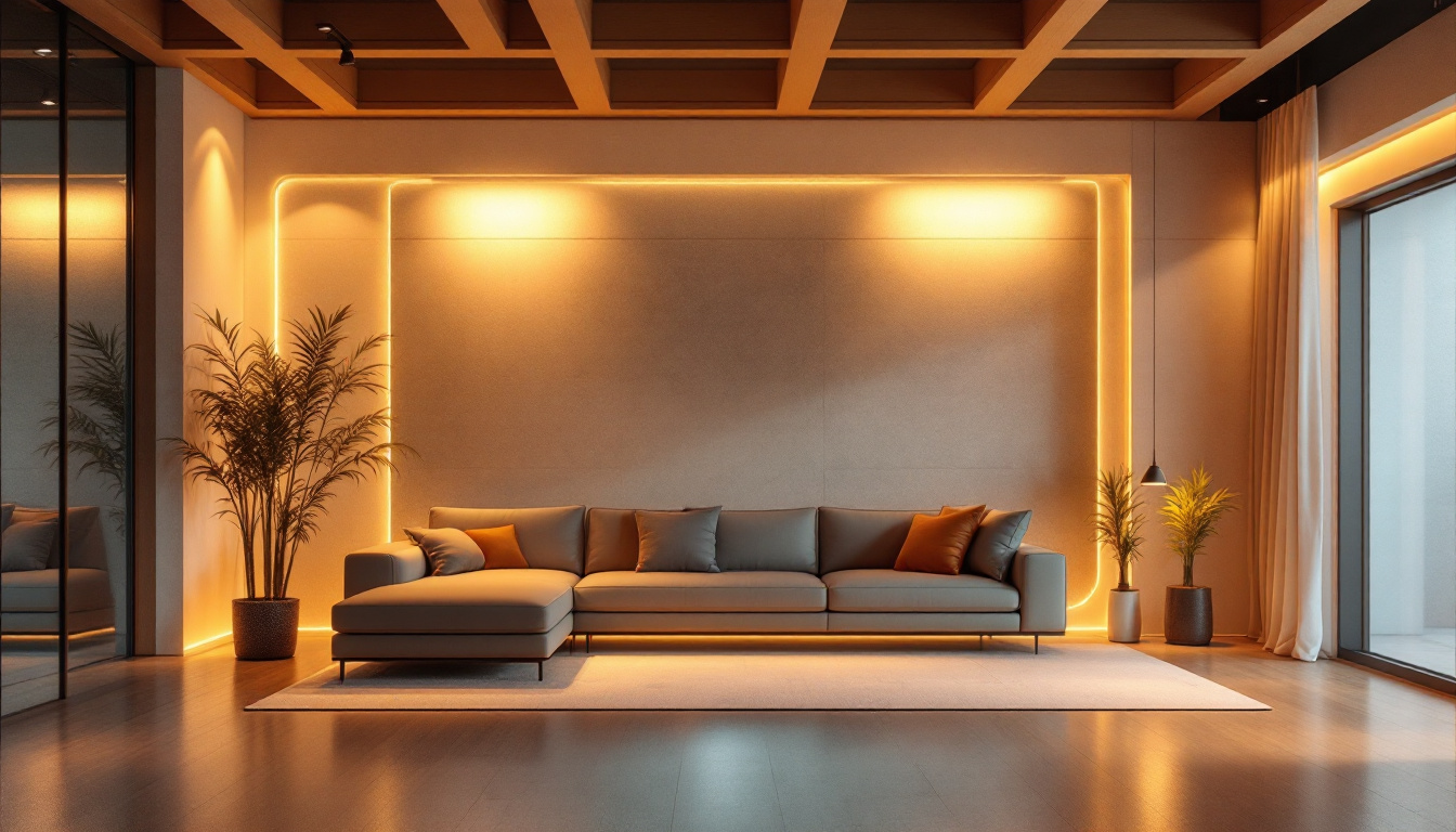 A photograph of a beautifully designed room featuring 3-inch can lights