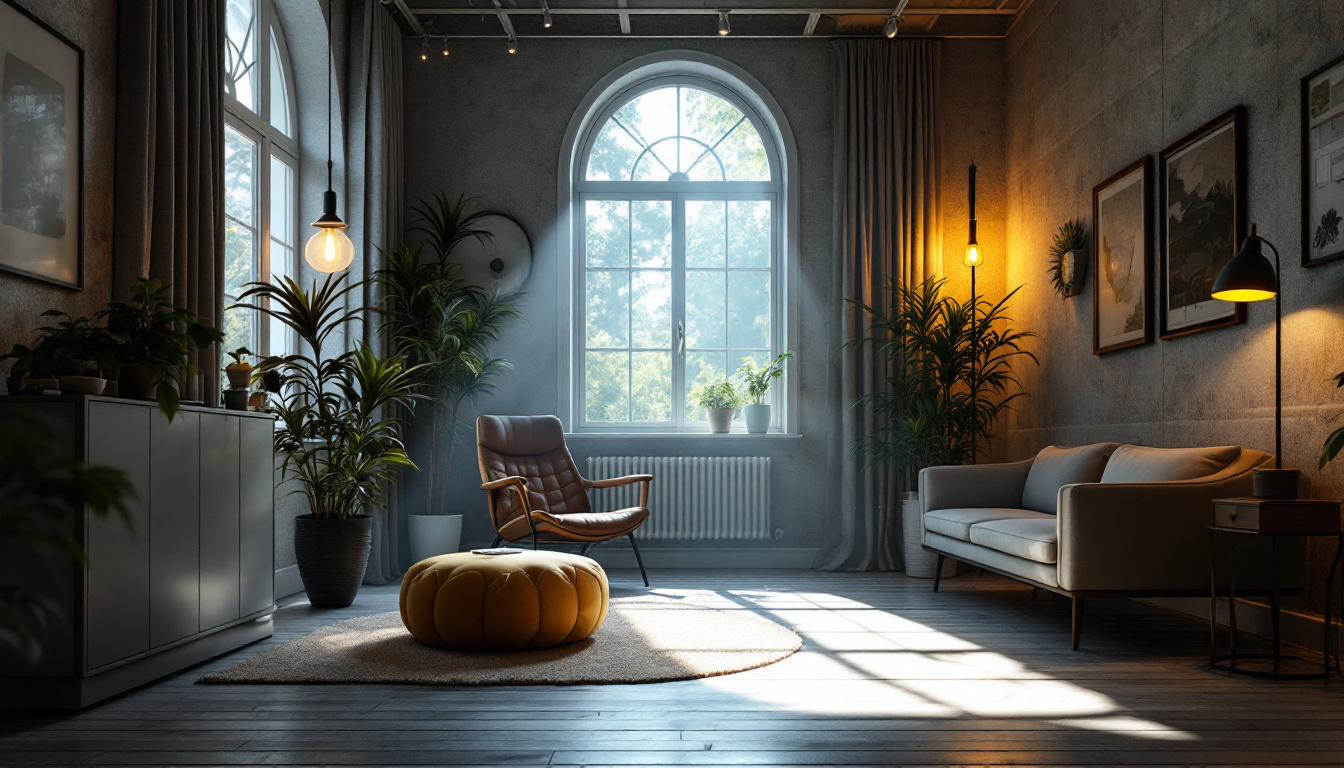 A photograph of a beautifully lit space that showcases various forms of lighting
