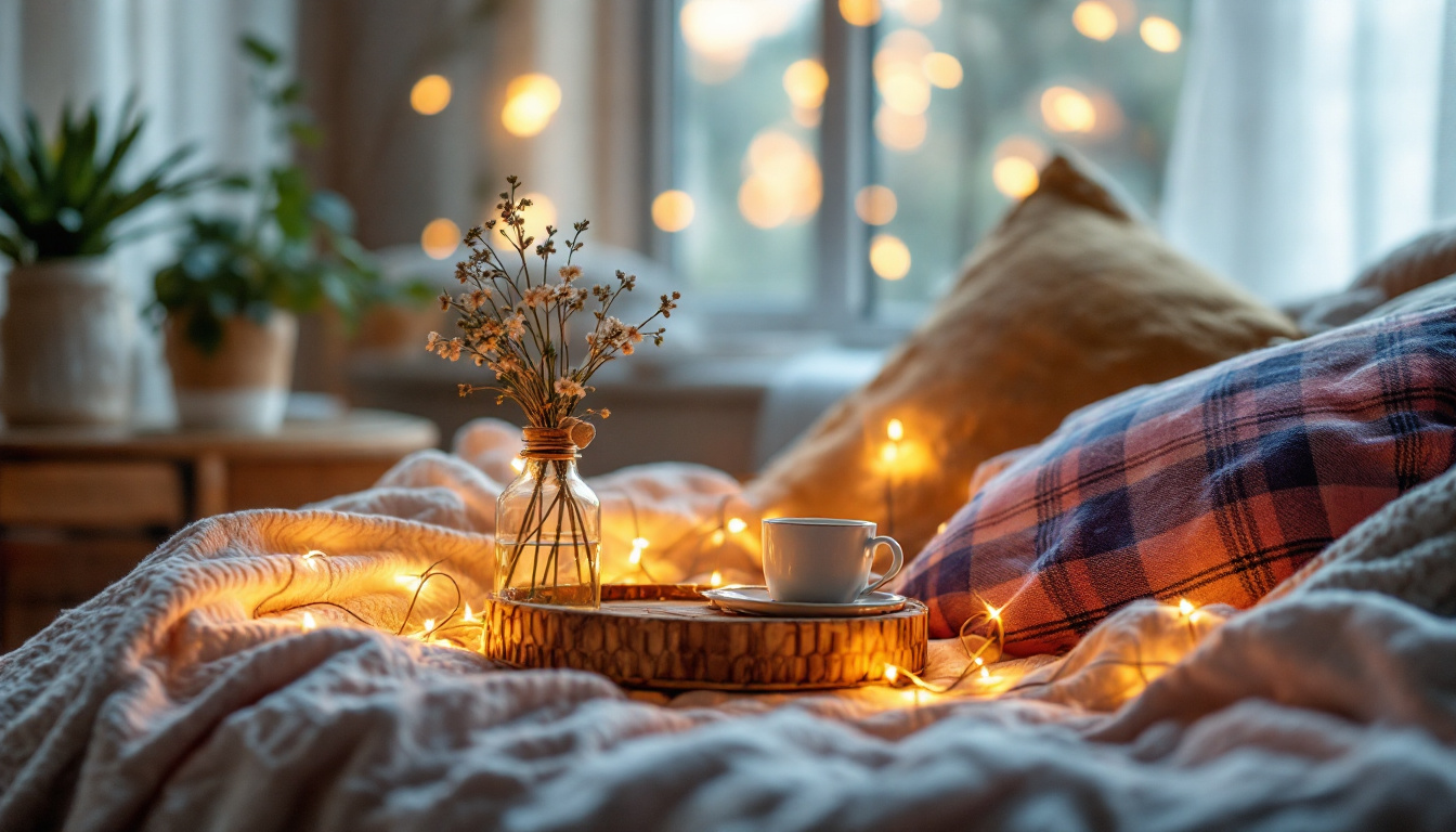 A photograph of a beautifully lit scene featuring made by mary's products