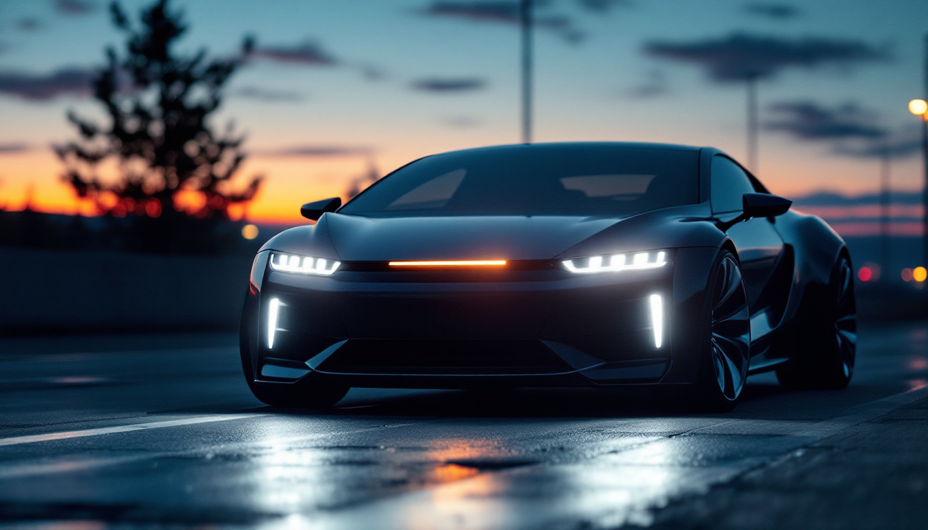 A photograph of a sleek