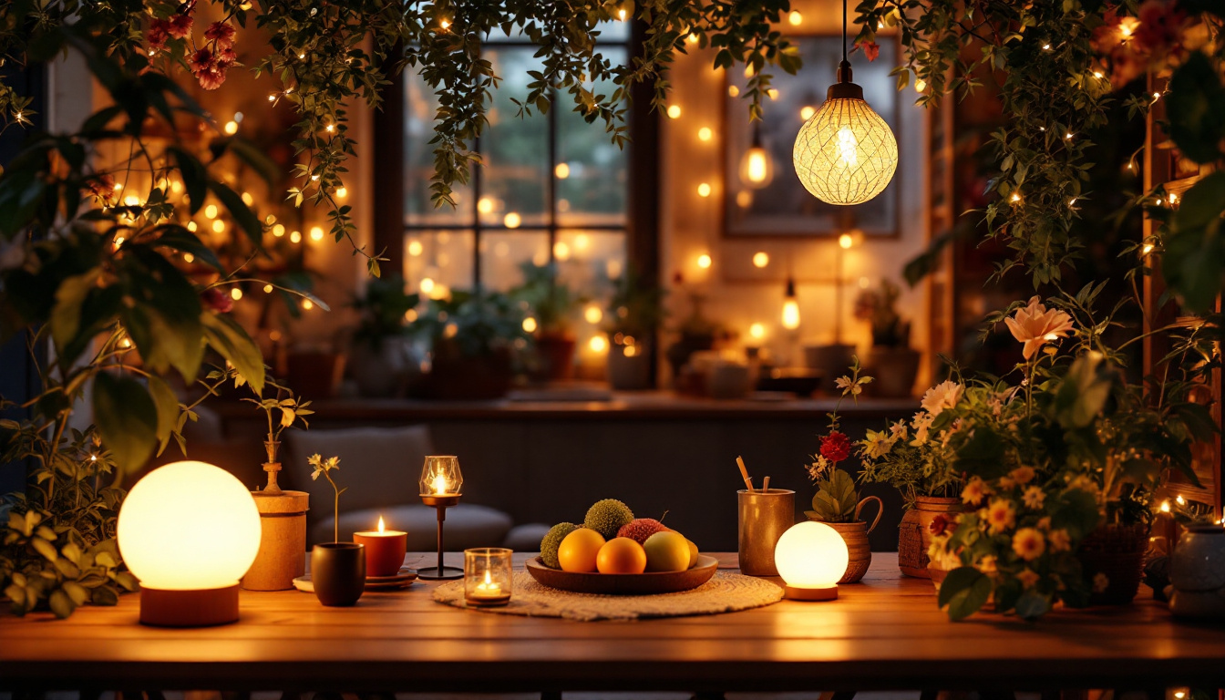 A photograph of a beautifully illuminated space showcasing various florecnet lights in use