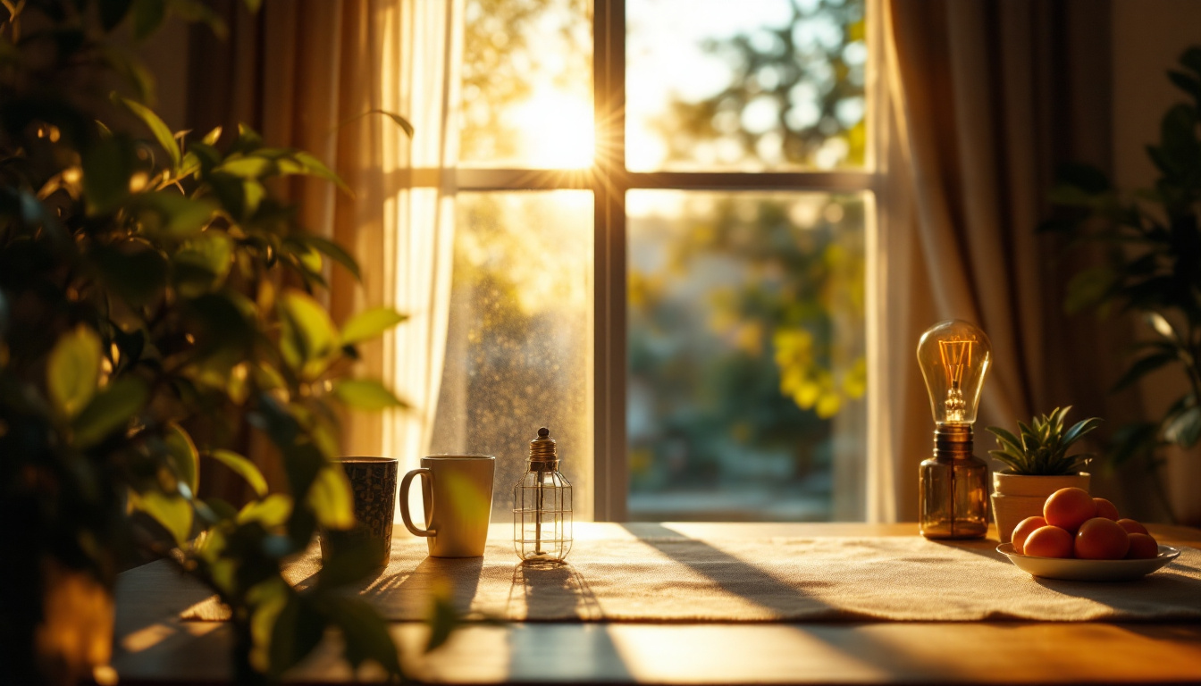 A photograph of a side-by-side comparison of a natural light source