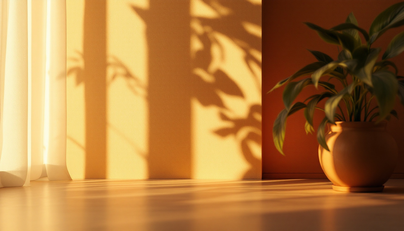 A photograph of a beautifully lit scene that showcases the interplay of light and shadow