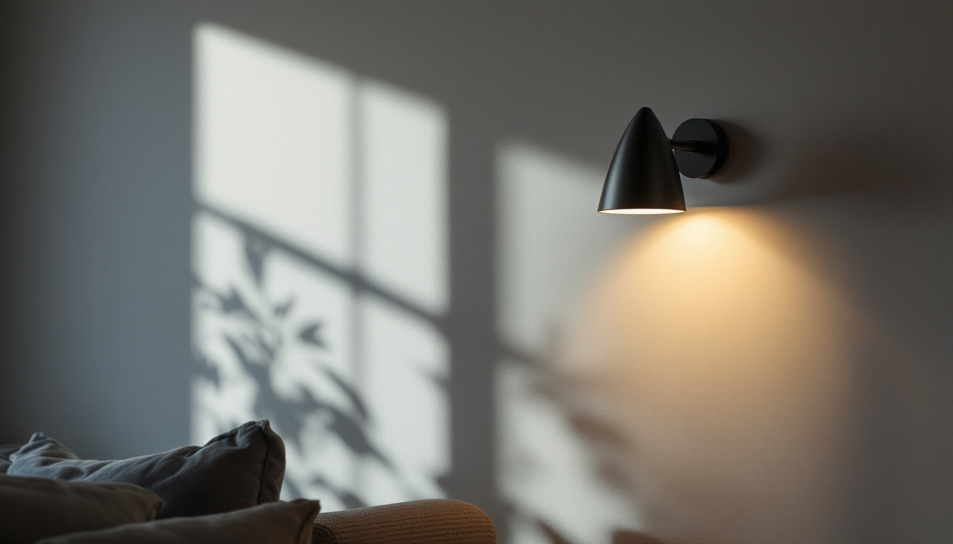 A photograph of a stylish wall light mount in a well-decorated room setting
