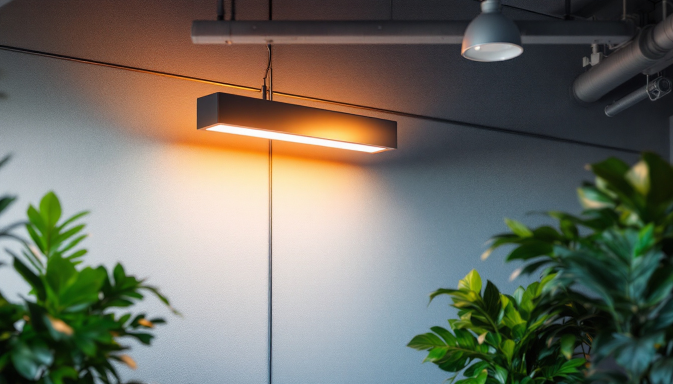 A photograph of a well-lit indoor space showcasing an 8 ft led light fixture in use