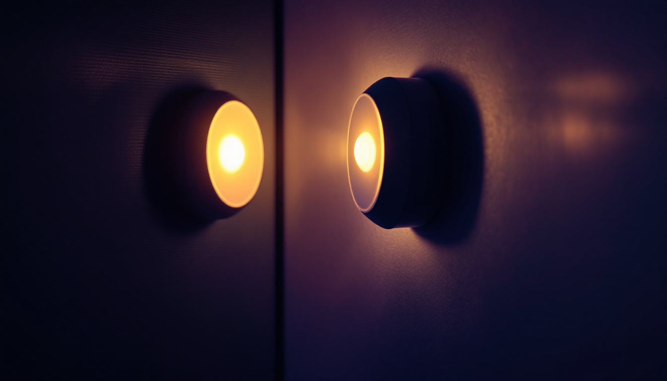 A photograph of a light motion sensor in action