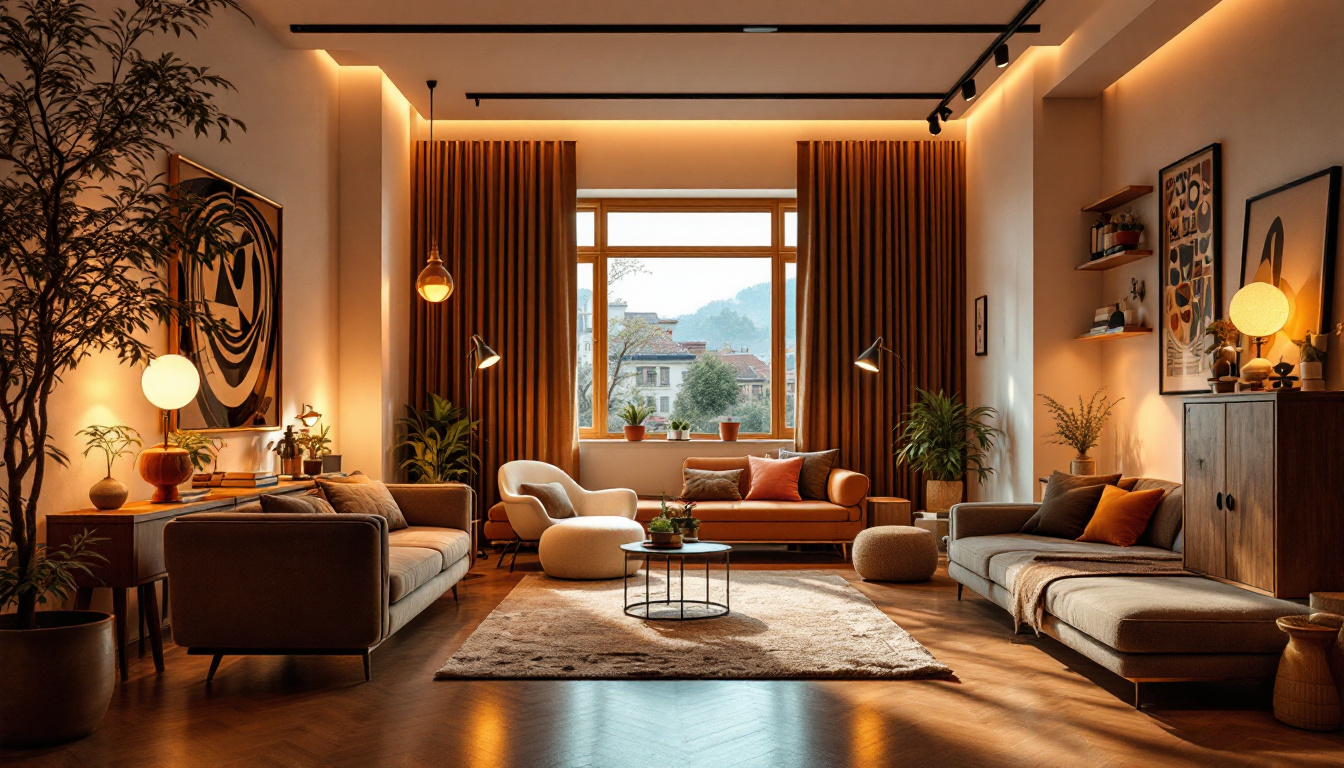 A photograph of a beautifully lit interior space showcasing various euri lighting products