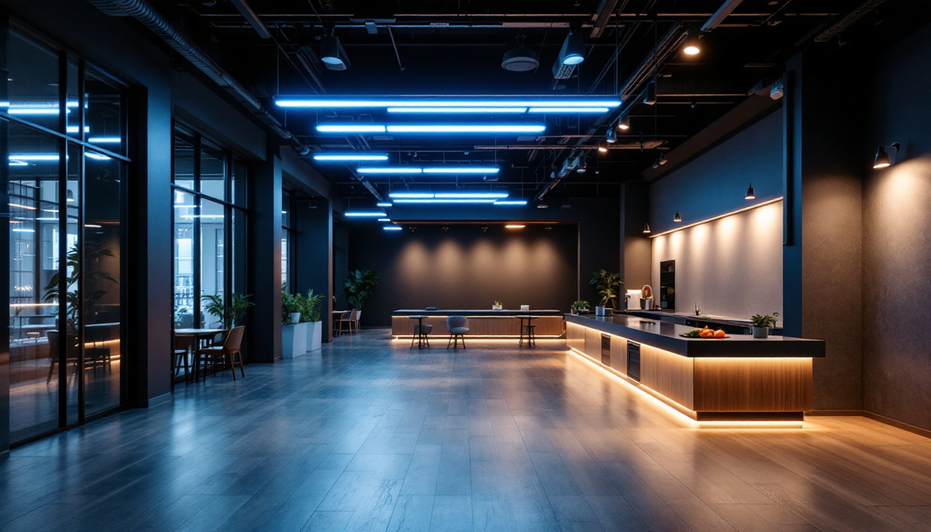 A photograph of a modern commercial space illuminated by various led lighting solutions