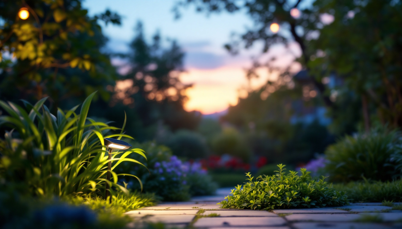 A photograph of a vibrant outdoor scene at dusk