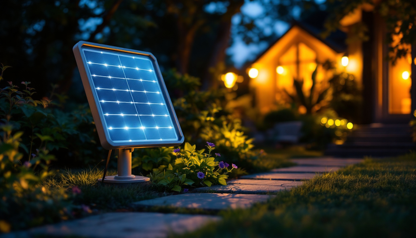 A photograph of a beautifully illuminated outdoor space at dusk