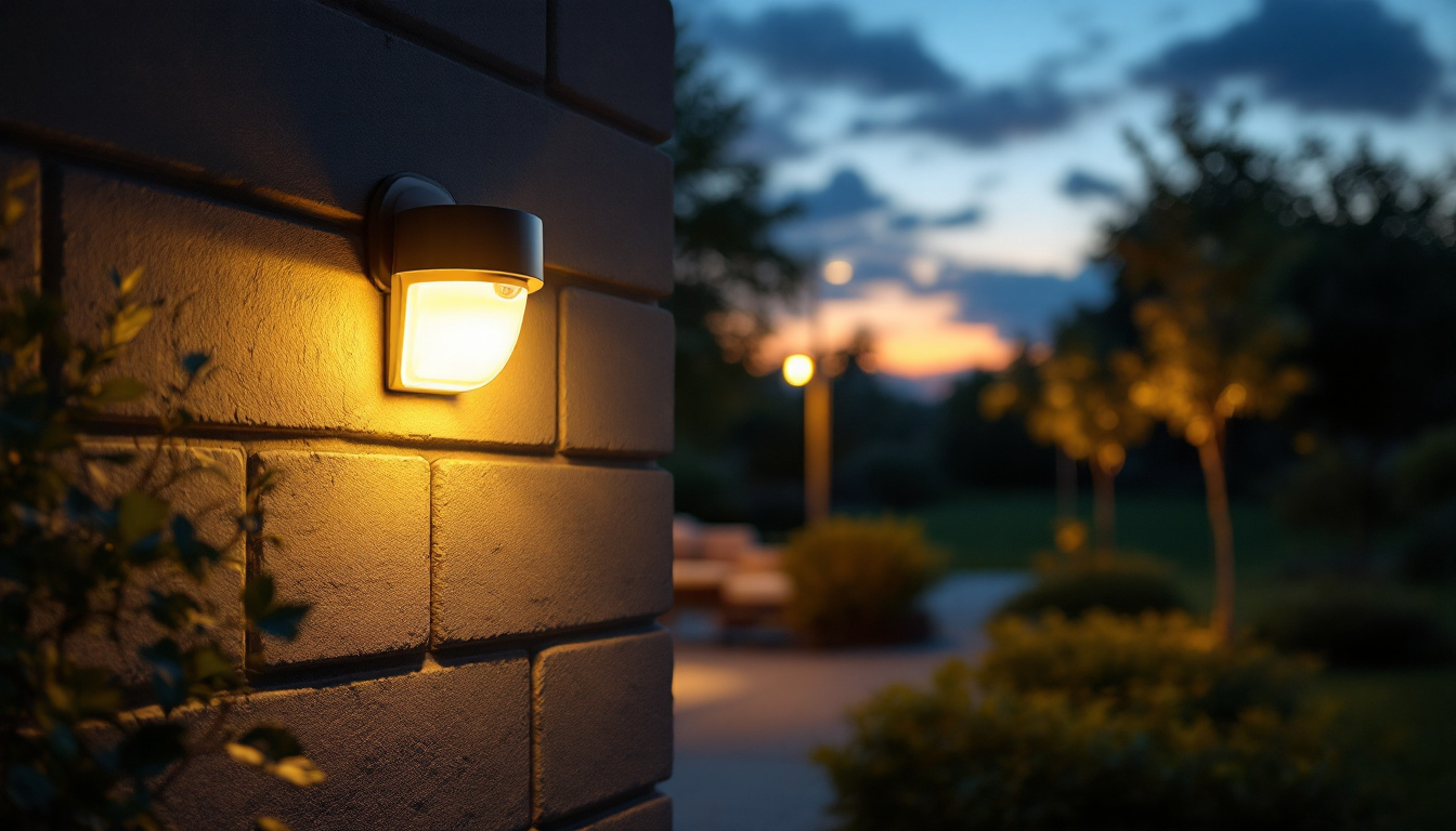 A photograph of a beautifully illuminated outdoor setting at dusk