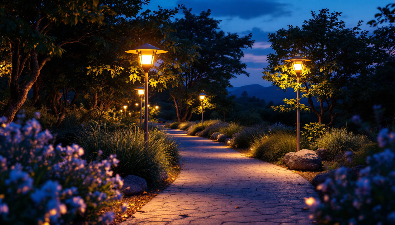 A photograph of a beautifully illuminated landscape at dusk