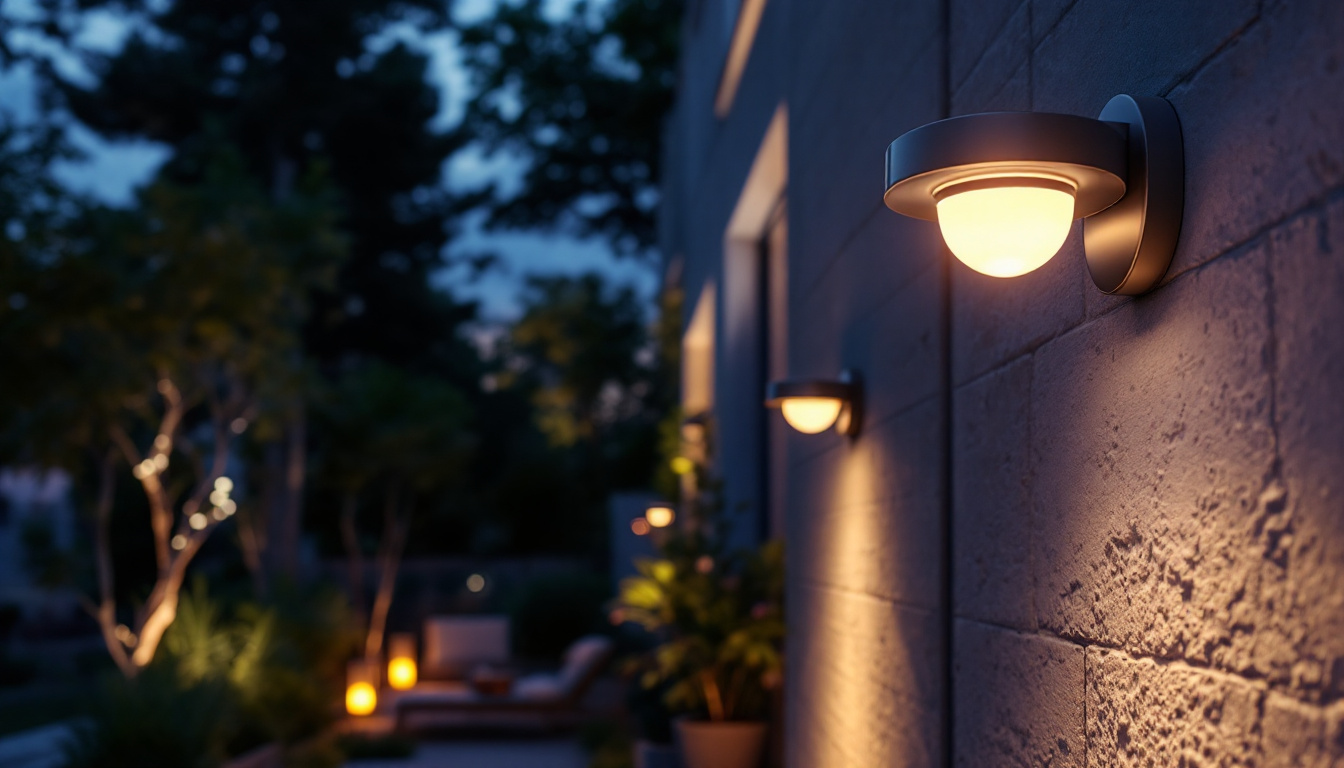 A photograph of a beautifully illuminated outdoor space at dusk