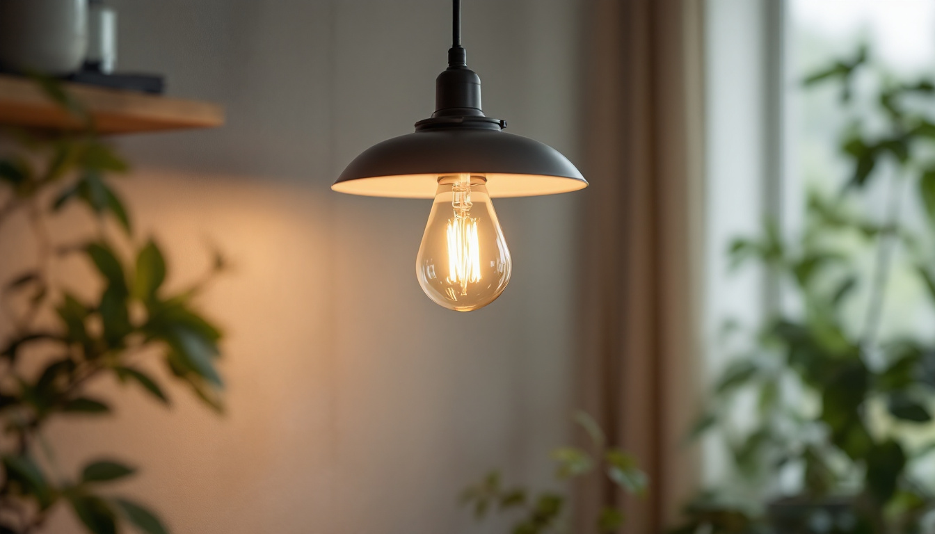 A photograph of a modern halogen light fixture installed in a stylish