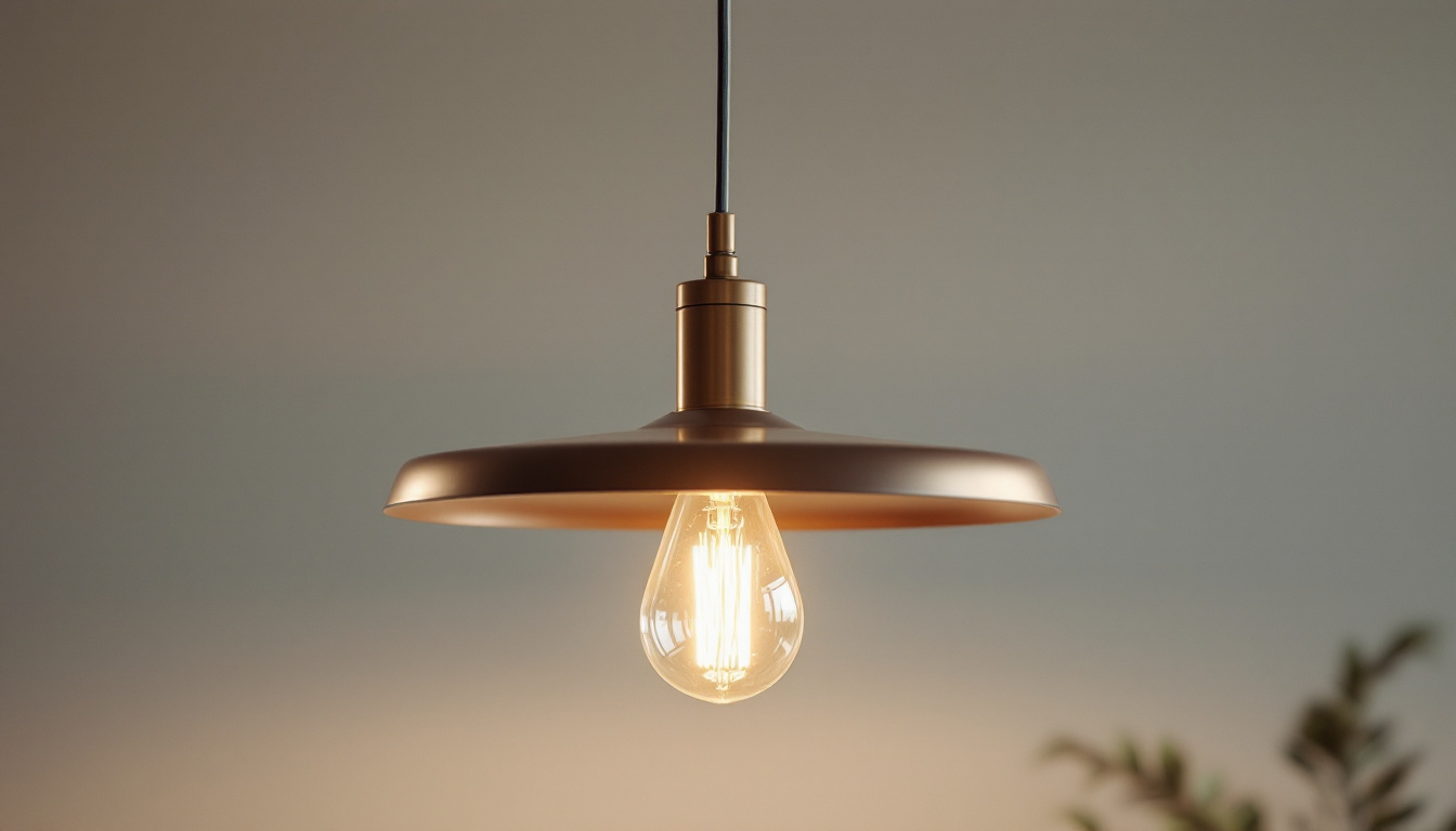 A photograph of a stylish and modern light fixture designed and made in the usa