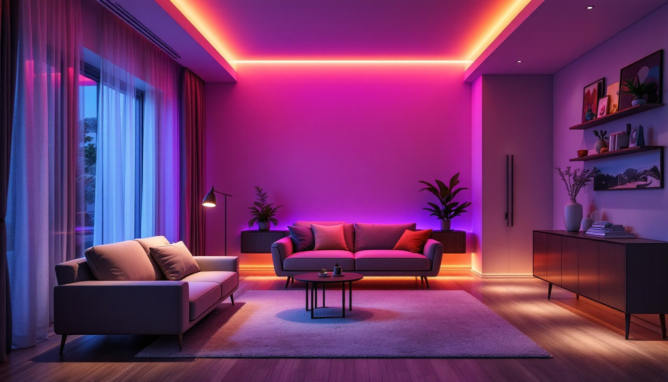 A photograph of a modern interior space showcasing retrofitted led lights