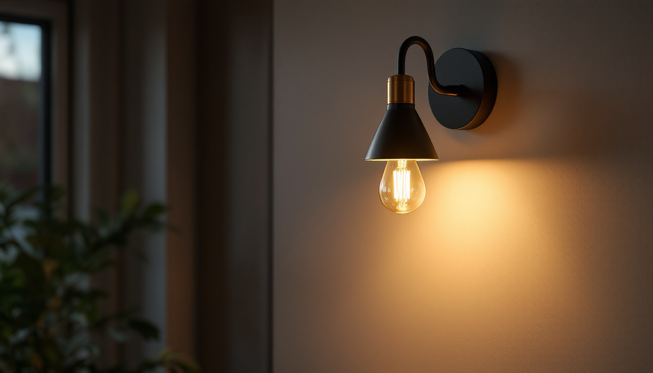 A photograph of a stylish gooseneck wall sconce elegantly illuminating a cozy interior space