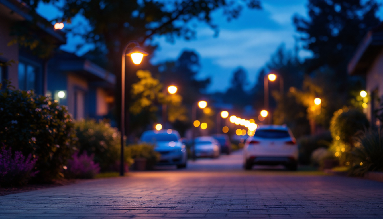 A photograph of a vibrant outdoor scene illuminated by led flood light bulbs
