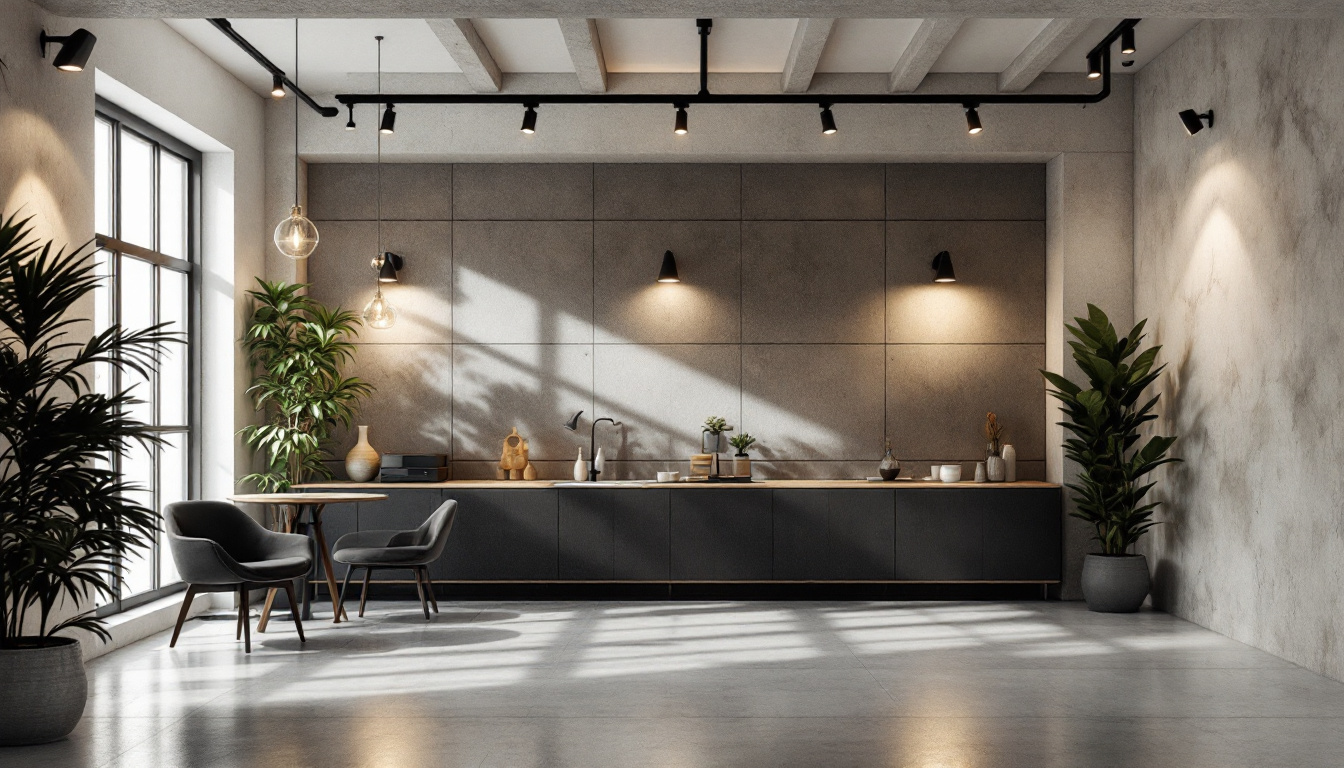 A photograph of a well-designed commercial space featuring various light fixtures that emphasize low-glare lighting