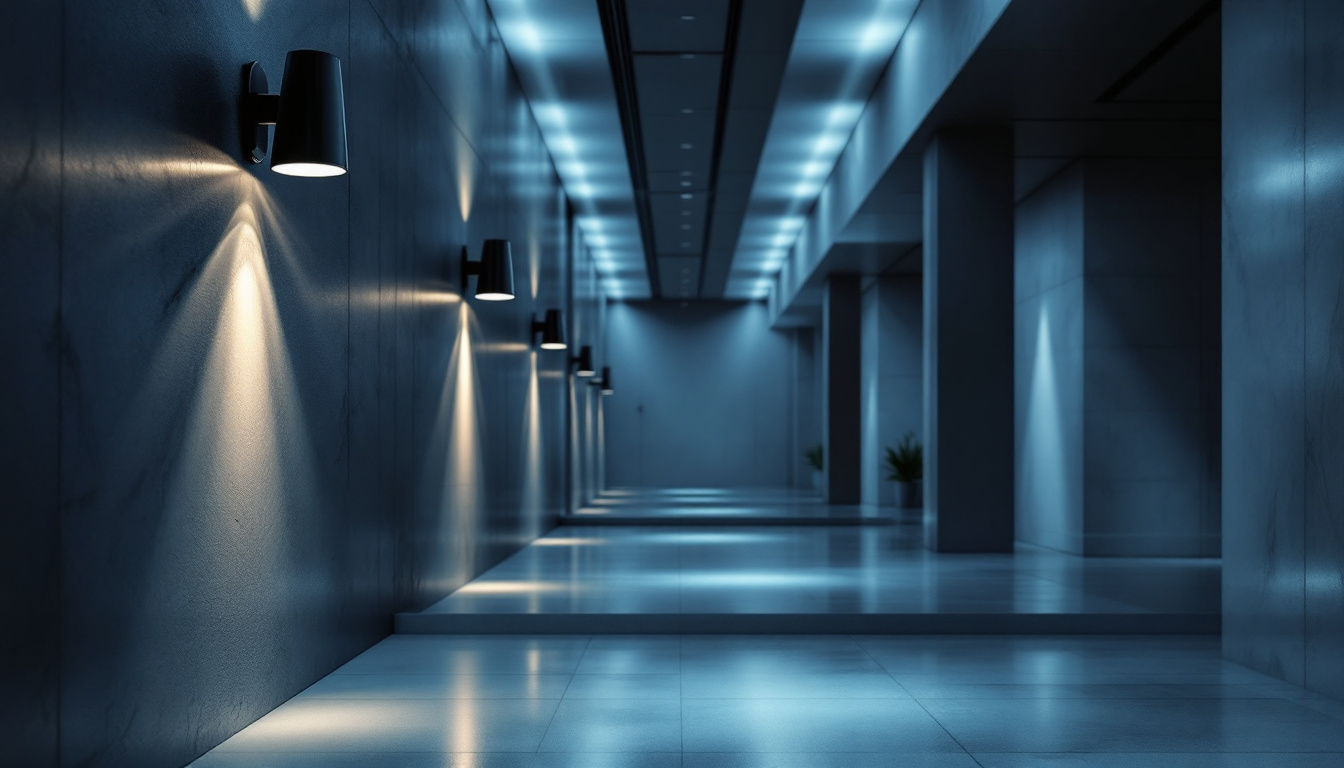 A photograph of a well-designed lighting installation that showcases nauticus lighting in an architectural setting
