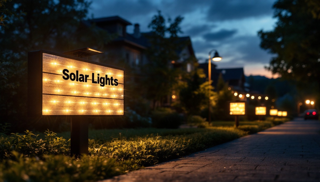 A photograph of a beautifully illuminated outdoor sign at dusk