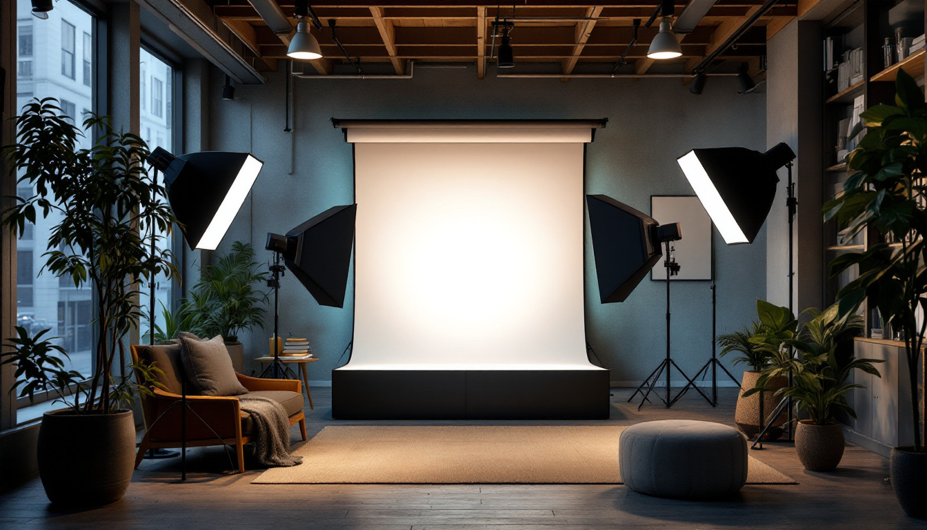 A photograph of a modern lighting setup showcasing innovative light ballast technology in an urban environment