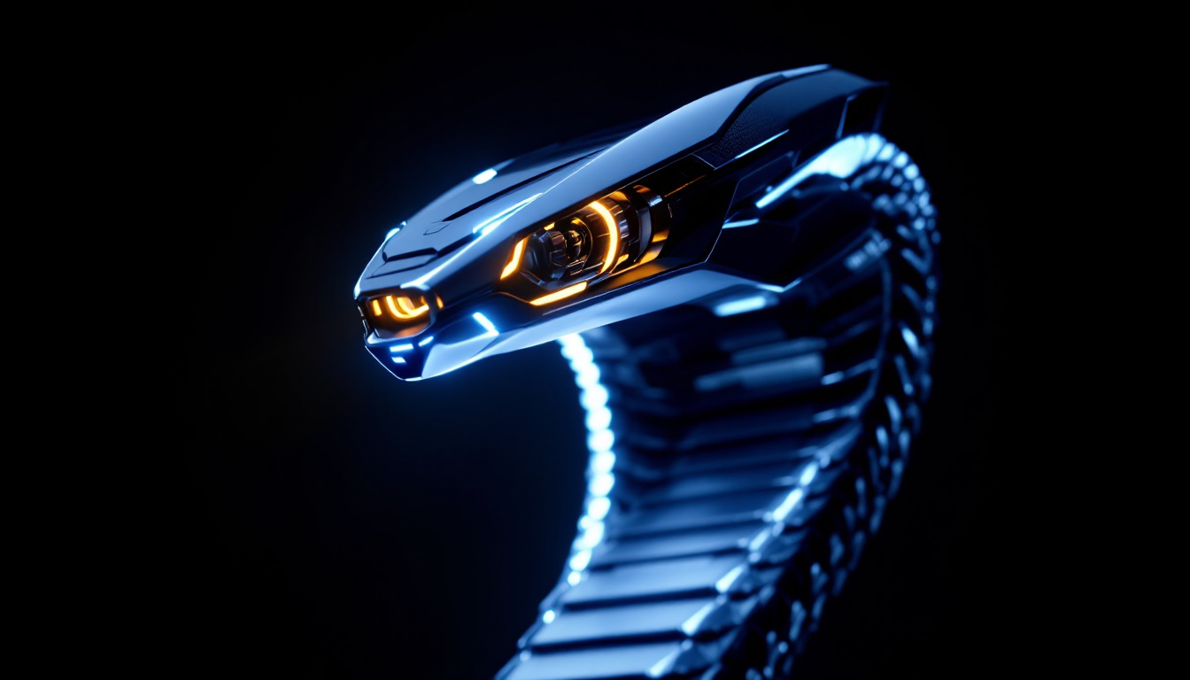 A photograph of a sleek