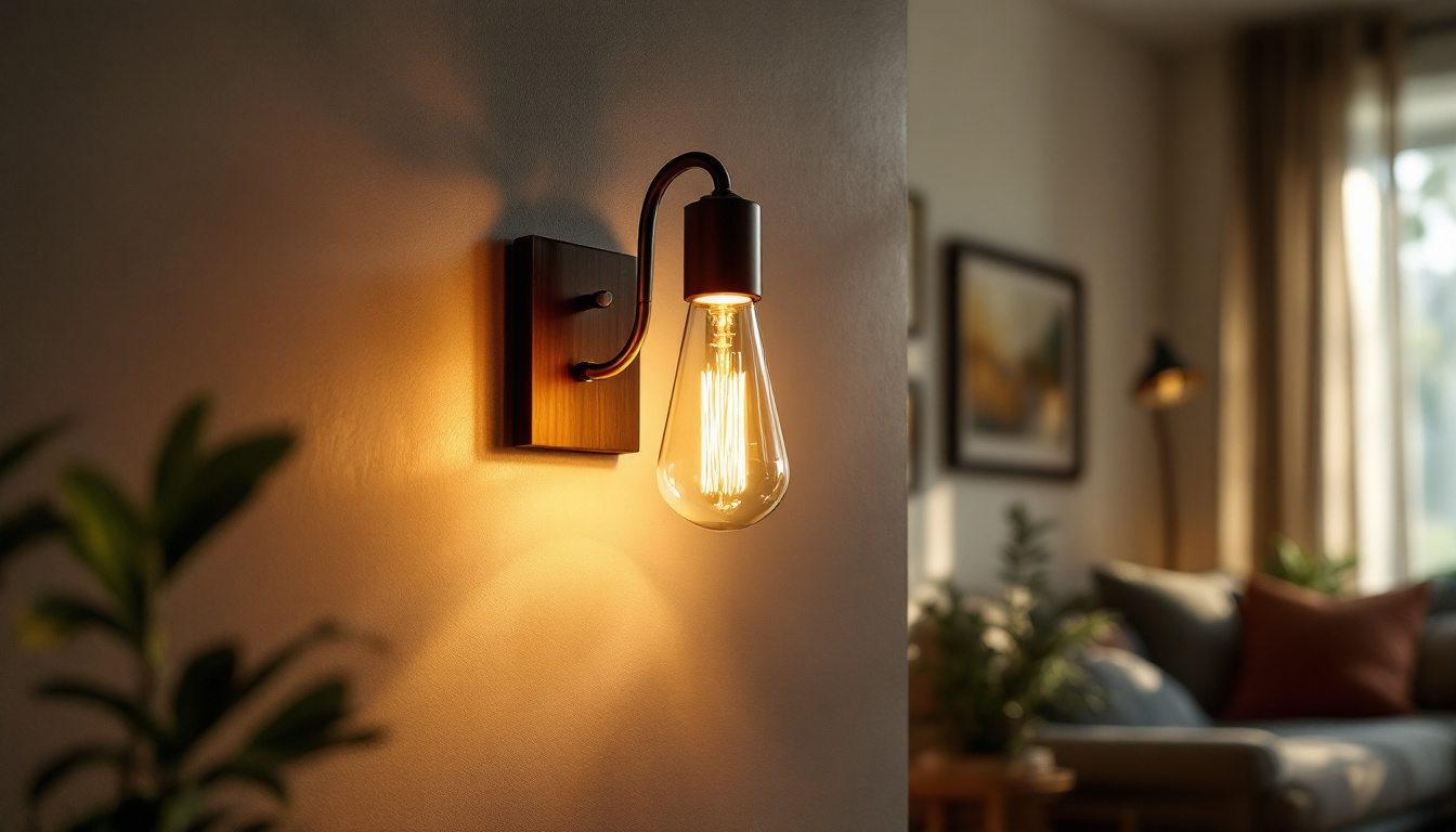 A photograph of a beautifully designed electrical wall sconce installed in a cozy