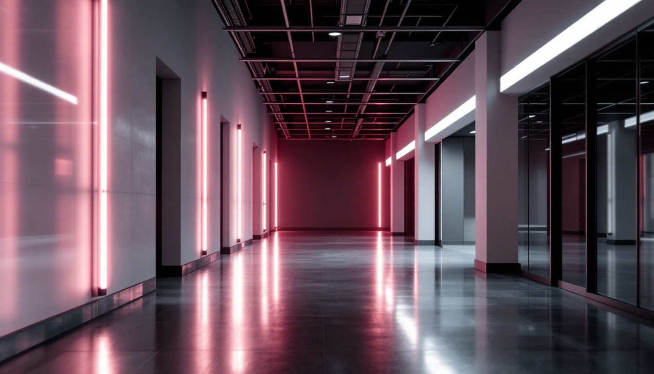 A photograph of a well-lit indoor space featuring strategically placed emergency led lights