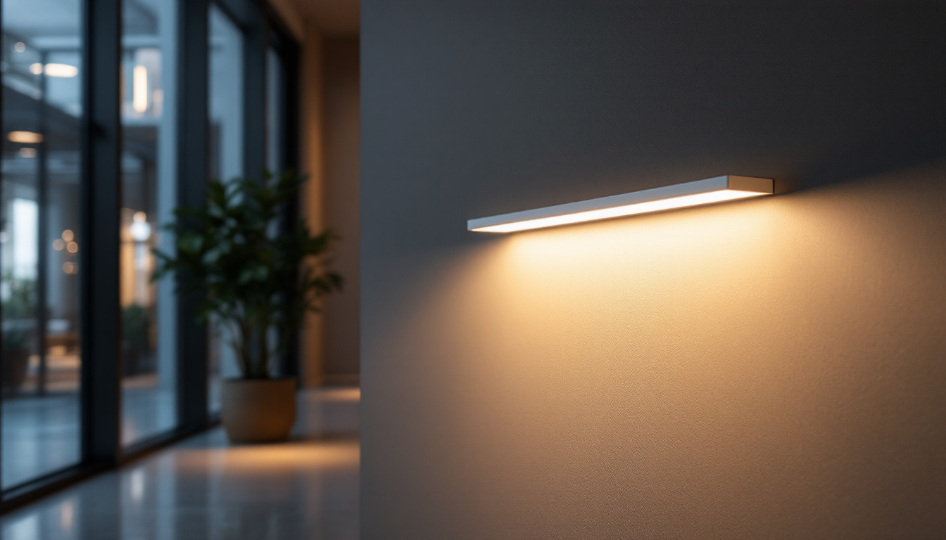 A photograph of a modern interior space featuring shallow recessed lighting
