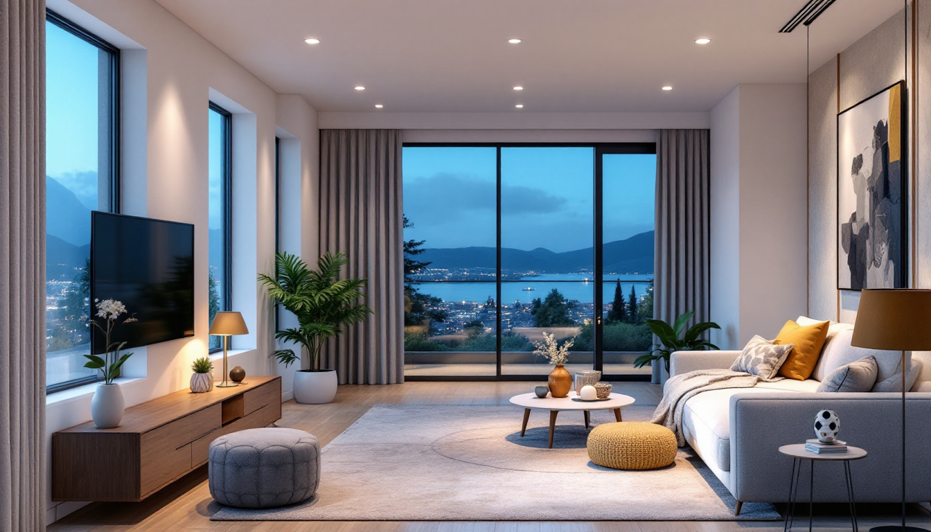 A photograph of a beautifully designed room featuring low profile recessed cans in action