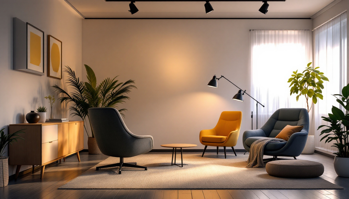 A photograph of a well-lit interior space showcasing a 2x2 led flat panel light in action