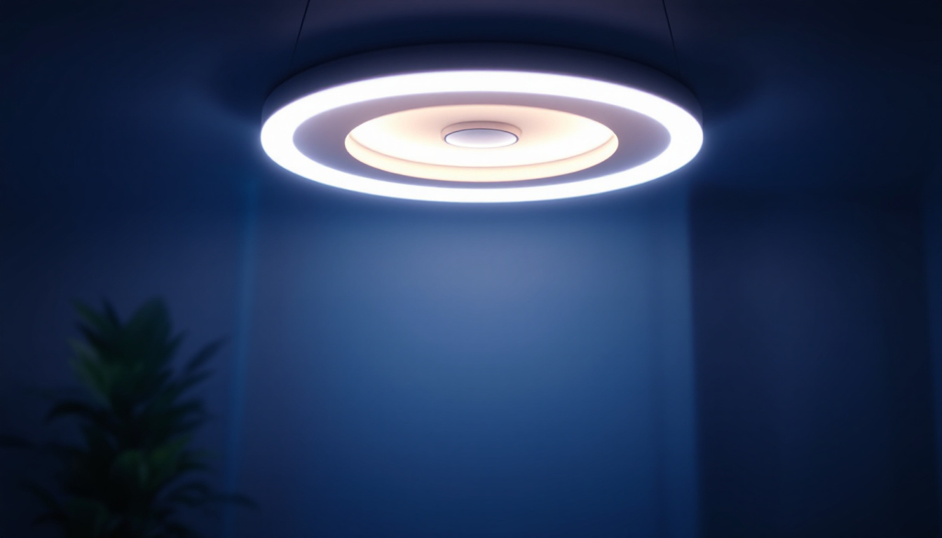 A photograph of a beautifully designed modern lighting fixture in a stylish interior setting