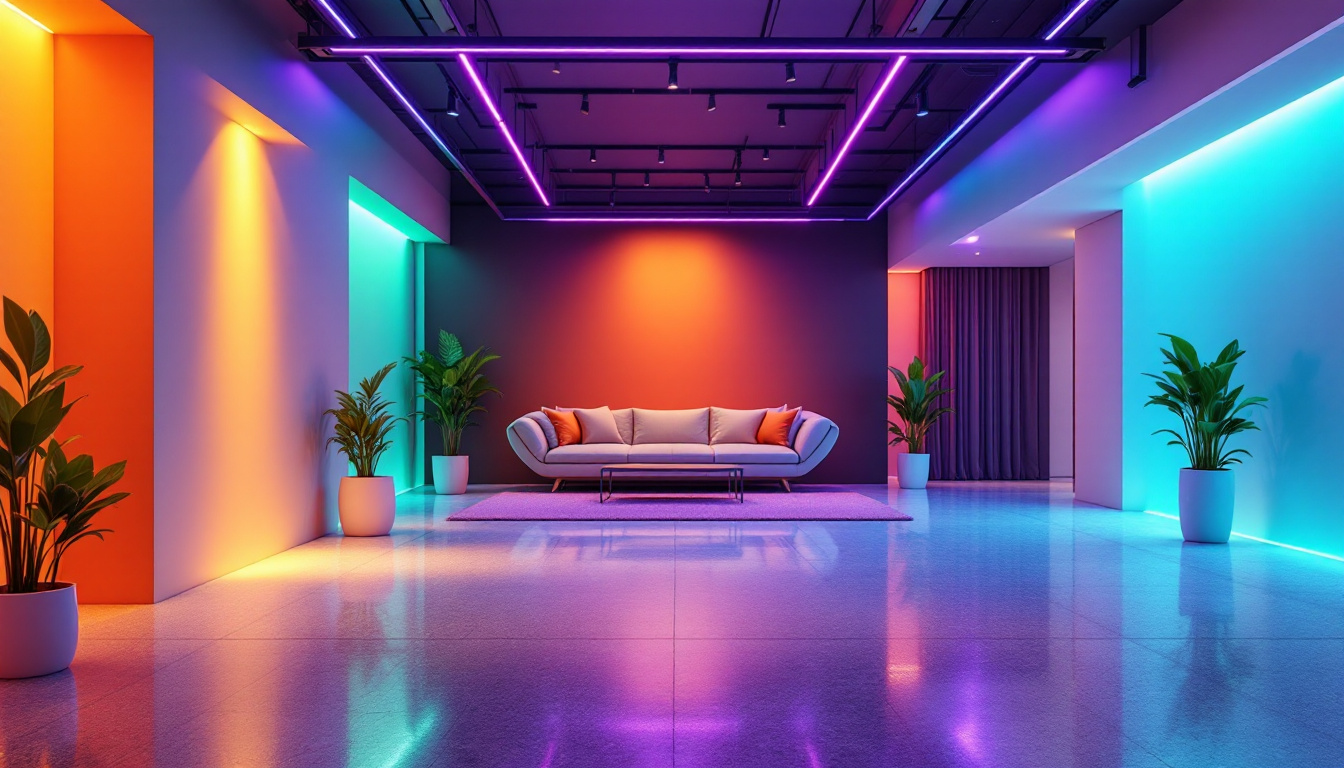 A photograph of a modern indoor space illuminated by innovative led lighting solutions