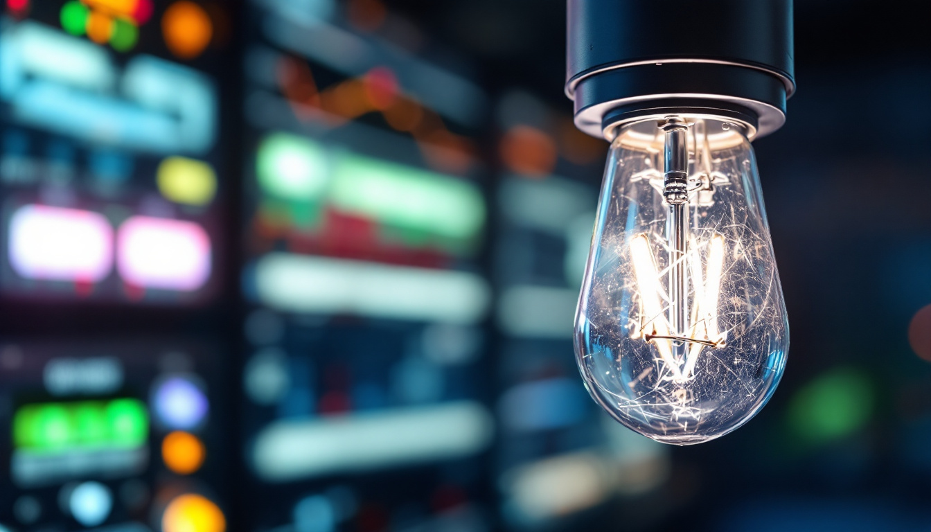 A photograph of a close-up of a hid bulb in a lighting fixture