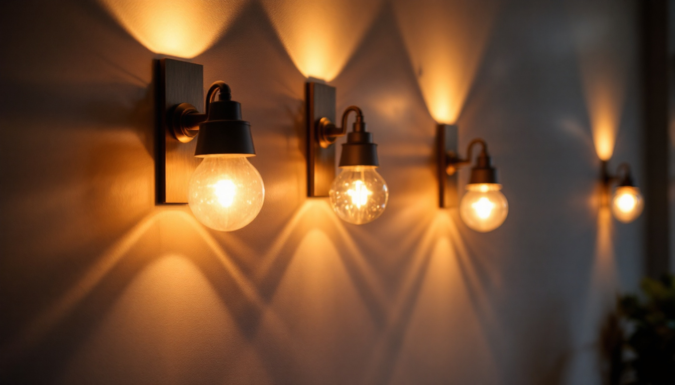 A photograph of a beautifully designed sconce wall in a well-lit room